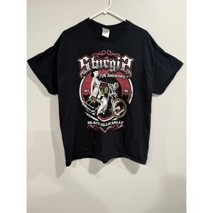 Gildan Sturgis T-Shirt Mens XL Black Cotton Graphic Print Black Hills Rally 2015